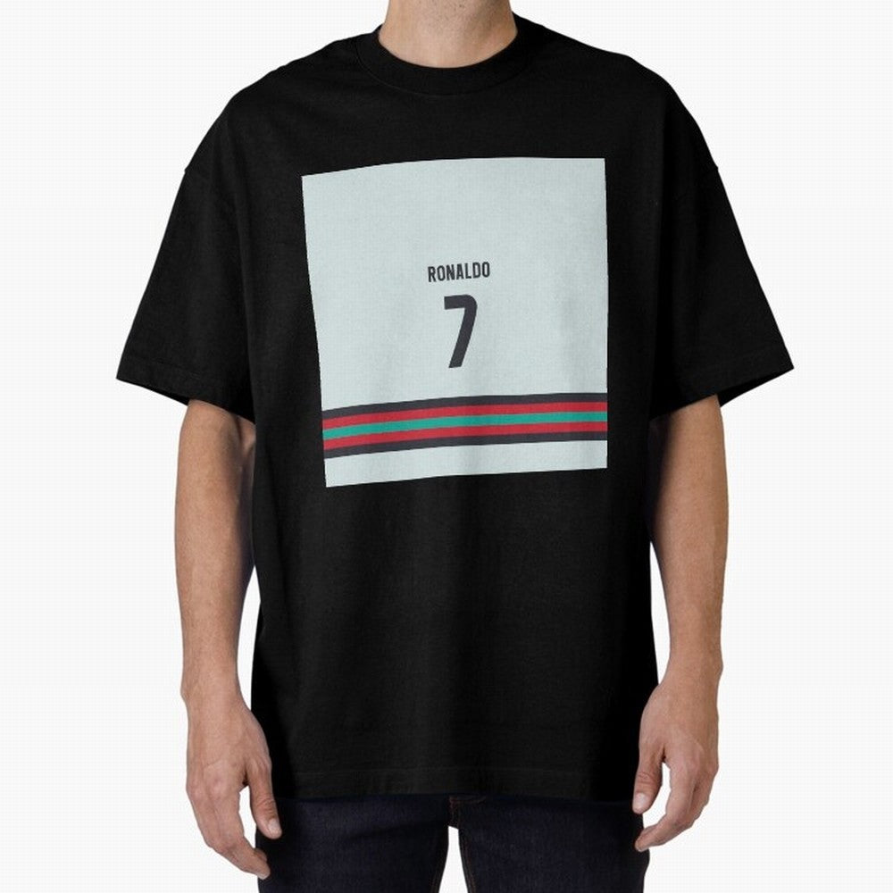 Cristiano Ronaldo Portugal Away Oversized T-Shirt Celebrate Unforgettable Nights in Global Football Passion for FIFA World Cup 2026 USA Canada Mexico, Celebrating Messi, CR7 and Mbappe, England and Germany, Championship Spirit, Famous Goals,