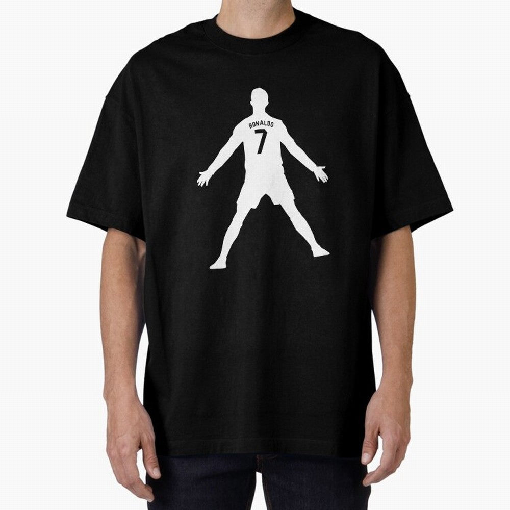 Cristiano Ronaldo Celebration in White Oversized T-Shirt Step into Match Day Hype around FIFA World Cup 2026 USA Canada Mexico, CR7 and Messi, Argentina, Classic Soccer Heritage, Championship Pressure, Fan Loyalty and International Pride; Perfect