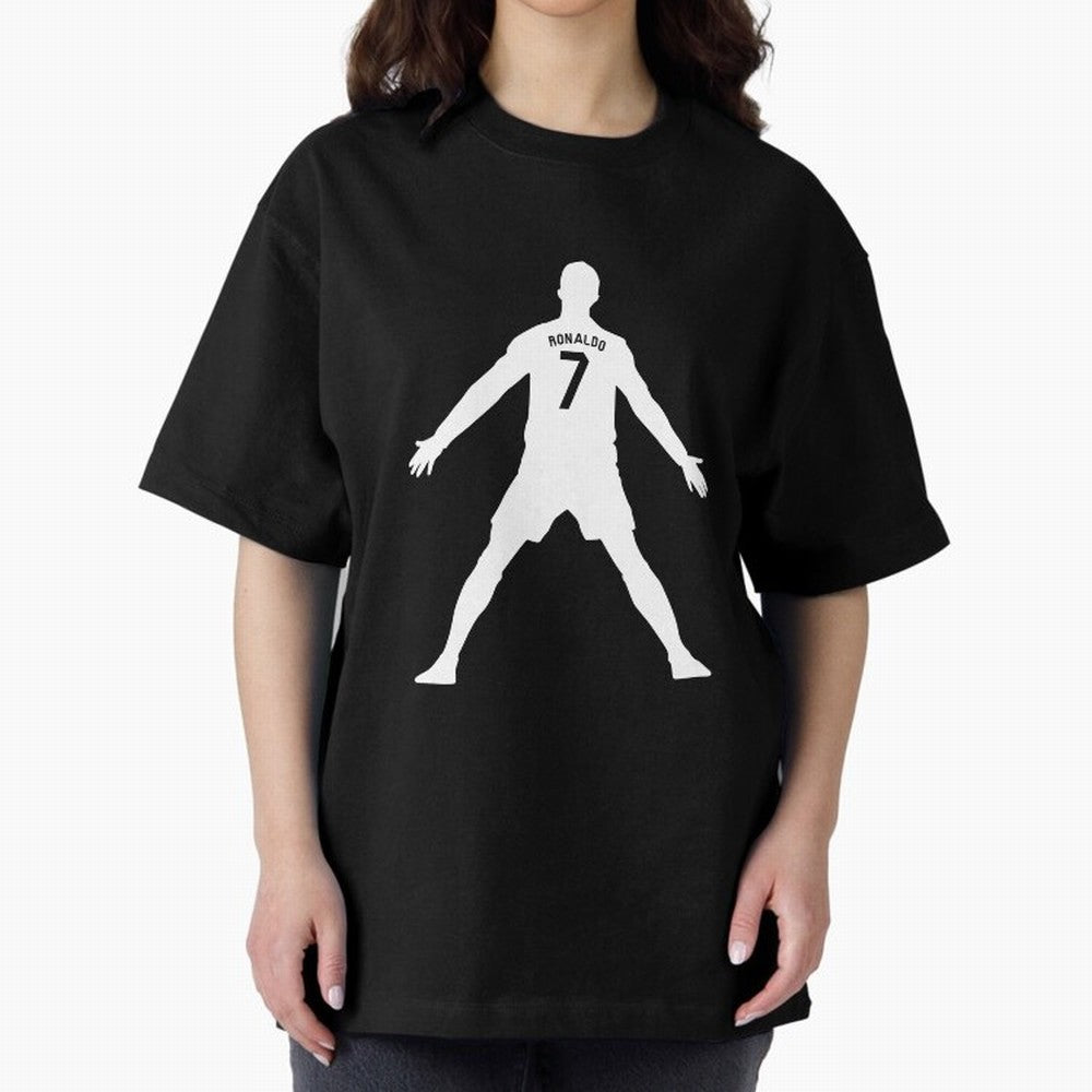 Cristiano Ronaldo Celebration in White Oversized T-Shirt Step into Match Day Hype around FIFA World Cup 2026 USA Canada Mexico, CR7 and Messi, Argentina, Classic Soccer Heritage, Championship Pressure, Fan Loyalty and International Pride; Perfect