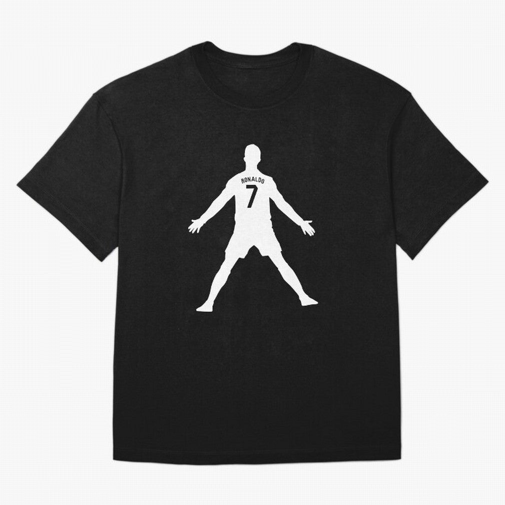 Cristiano Ronaldo Celebration in White Oversized T-Shirt Step into Match Day Hype around FIFA World Cup 2026 USA Canada Mexico, CR7 and Messi, Argentina, Classic Soccer Heritage, Championship Pressure, Fan Loyalty and International Pride; Perfect