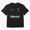 GlazersOut Red Manchester Kit V-Neck Oversized T-Shirt Celebrate the Magic of FIFA World Cup 2026 Spirit, Capturing Brazil, Mbappe, Championship Spirit, Famous Goals, Roaring Crowds and International Football Unity; Ideal for Passionate Fans Who