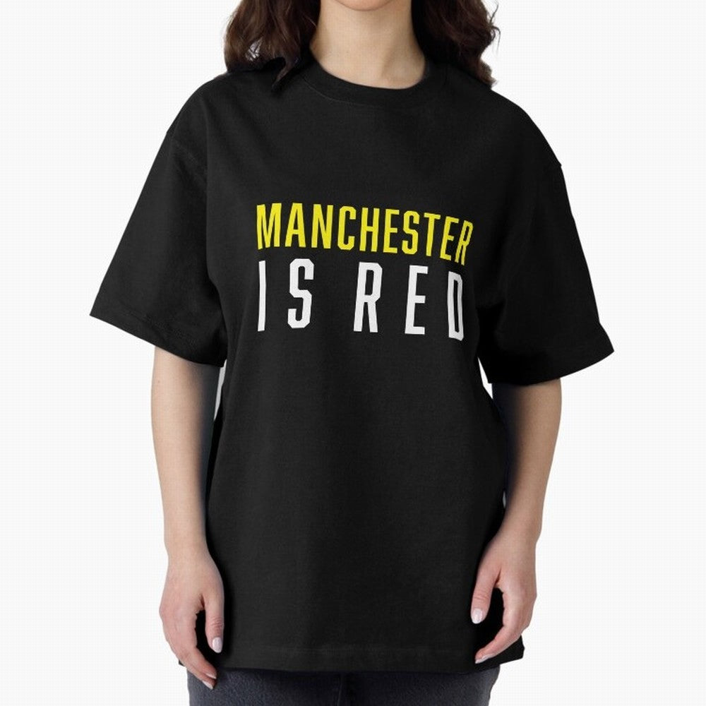 Manchester is Red Oversized T-Shirt Discover Match Day Hype around FIFA World Cup 2026 Group Stage, Messi, CR7 and Mbappe, England and Germany, Worldwide Fan Energy, Dramatic Goals, Stadium Lights and Championship Celebrations; Ideal for Passionate