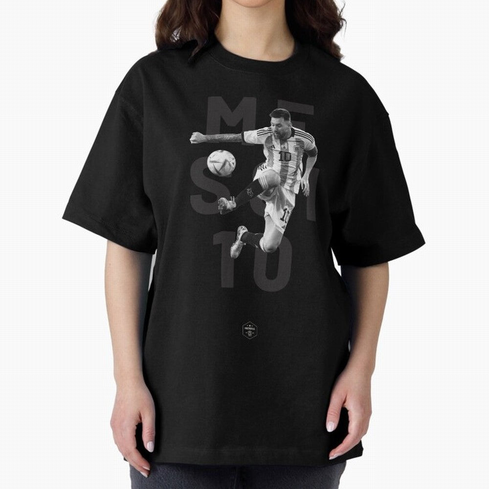 Lionel Messi Oversized T-Shirt Bring Global Tournament Vibes to the FIFA World Cup 2026 Group Stage Journey through Messi, CR7 and Mbappe Highlights, England, France and Netherlands Pride, Championship Spirit, Famous Goals, Roaring Crowds and