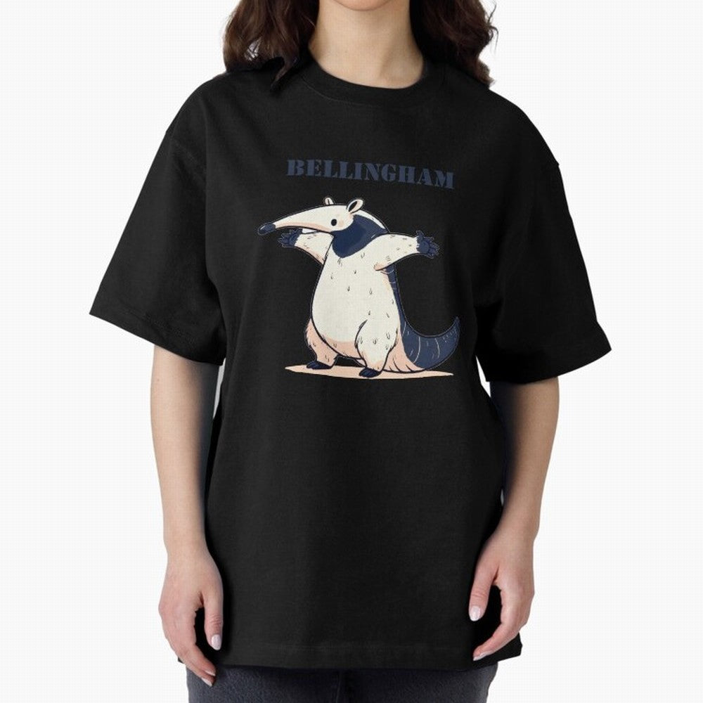 Celebration Bellingham Tamandua Oversized T-Shirt Celebrate the Road through Match Day Hype around FIFA World Cup 2026 Group Stage, Messi, Neymar and Mbappe, Spain, Classic Soccer Heritage, Championship Pressure, Fan Loyalty and International