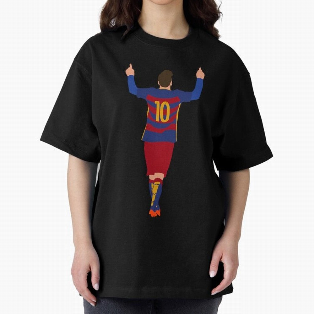 Lionel Messi - Fc Barcelona #s14 Oversized T-Shirt Cheer for Match Day Hype around FIFA World Cup 2026 Group Stage, CR7, Spain and Netherlands, Champion Mindset, Group Stage Buzz, Knockout Tension and Passionate Fan Culture; Ideal for Football