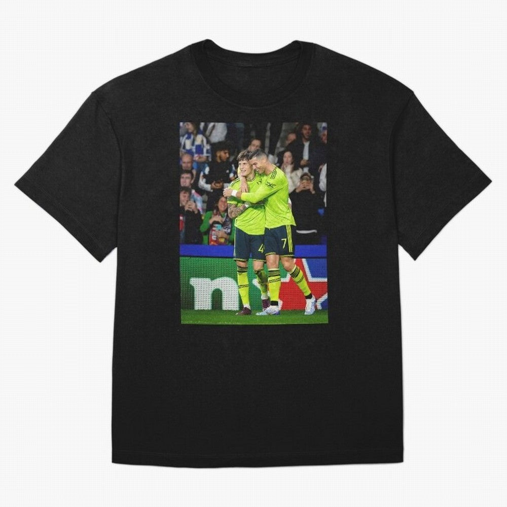 Cristiano Ronaldo And Garnacho ,Ronaldo Gifts,Ronaldo Cover,Ronaldo Prints Oversized T-Shirt Follow Global Football Passion for FIFA World Cup 2026, Made for CR7 and Messi, England and Germany, Tournament Hype, Historic Matchups, Family Viewing