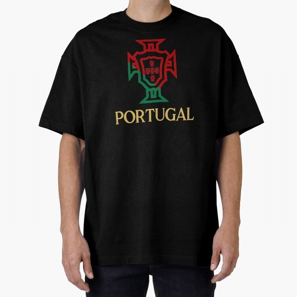 Portugal Tuga D Gold Oversized T-Shirt Show Match Day Excitement for the FIFA World Cup 2026 Group Stage Journey through Messi, Neymar and Mbappe Highlights, Brazil, Portugal and Argentina Pride, Game Day Rituals, Football Legends, Country Pride