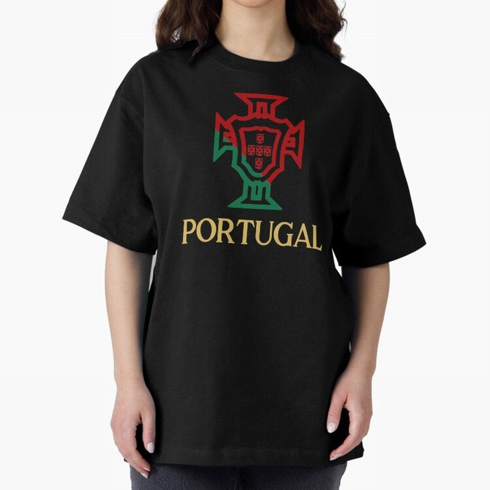 Portugal Tuga D Gold Oversized T-Shirt Show Match Day Excitement for the FIFA World Cup 2026 Group Stage Journey through Messi, Neymar and Mbappe Highlights, Brazil, Portugal and Argentina Pride, Game Day Rituals, Football Legends, Country Pride