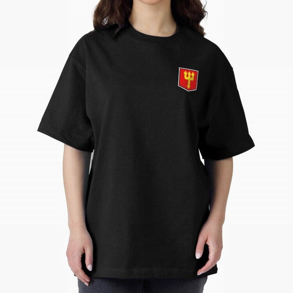 Simple Badge Design Manchester United - The Red Devils Trident Oversized T-Shirt Show Passion for the Stars of FIFA World Cup 2026 USA Canada Mexico Filled with CR7 and Messi, England Energy, Retro Football Energy, Iconic Rivalries, Trophy Chase