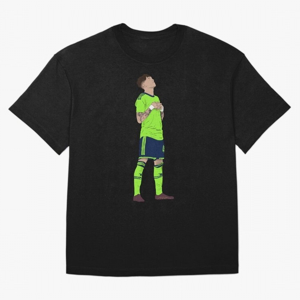 Alejandro Garnacho Ronaldo Peace Goal Celebration Oversized T-Shirt Relive Legendary Nights from FIFA World Cup 2026 USA Canada Mexico Connected to CR7 and Messi, Argentina Energy, Worldwide Fan Energy, Dramatic Goals, Stadium Lights and