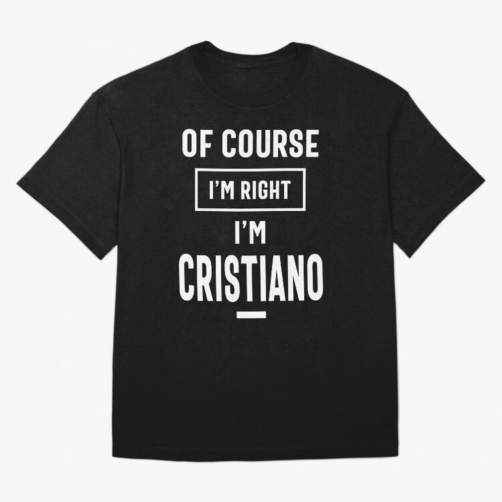 Cristiano Personalized Name Birthday Gift Oversized T-Shirt Keep the Match Day Mood of FIFA World Cup 2026 Group Stage Spirit, Celebrating England and Germany, Messi, Neymar and Mbappe, Supporter Pride, Iconic Celebrations, Legendary Names and