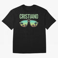Cool Glasses Cristiano Oversized T-Shirt Fuel Your Fan Pride for FIFA World Cup 2026 for Fans of Messi, CR7 and Mbappe and England, Bringing Retro Football Energy, Iconic Rivalries, Trophy Chase Drama and Stadium Atmosphere; Ideal for Fans Who