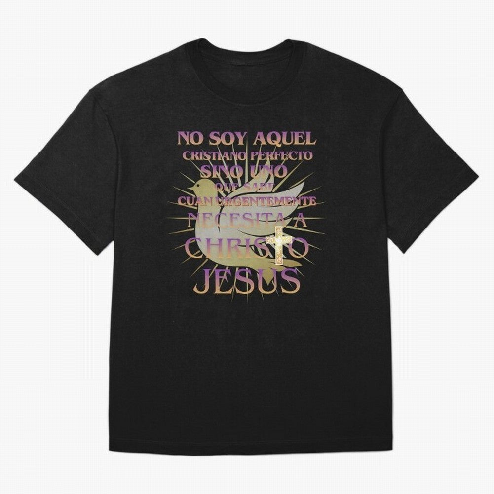 No soy aquel cristiano perfecto - Spanish Faith Quote Oversized T-Shirt Embrace FIFA World Cup 2026 Group Stage Capturing Haaland and Mbappe, Netherlands Energy, Football History, Final Match Energy, Crowd Noise and Once in a Lifetime Moments;