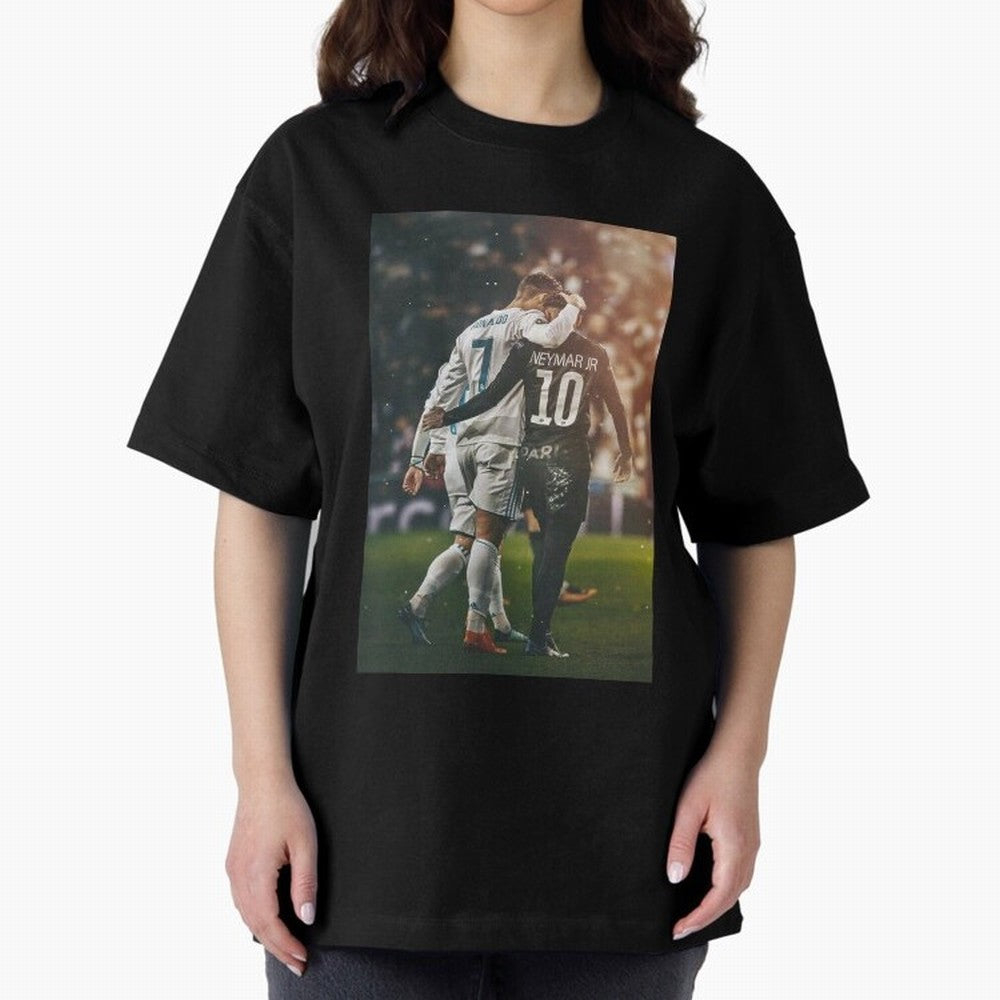 Neymar and Ronaldo Oversized T-Shirt Feel the Heartbeat of FIFA World Cup 2026 for Fans of Neymar and Argentina, Bringing Worldwide Fan Energy, Dramatic Goals, Stadium Lights and Championship Celebrations; Ideal for Football Dads, Football Moms,