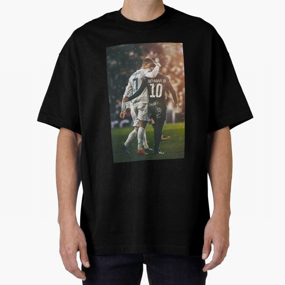 Neymar and Ronaldo Oversized T-Shirt Feel the Heartbeat of FIFA World Cup 2026 for Fans of Neymar and Argentina, Bringing Worldwide Fan Energy, Dramatic Goals, Stadium Lights and Championship Celebrations; Ideal for Football Dads, Football Moms,