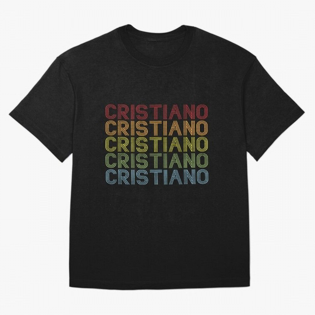 Cristiano Name T Shirt - Cristiano Vintage Retro Cristiano Name Gift Item Tee Oversized T-Shirt Experience the Global Stage of FIFA World Cup 2026 for Fans of Mbappe and Neymar and Portugal, Spain and Germany, Bringing Global Supporter Spirit,