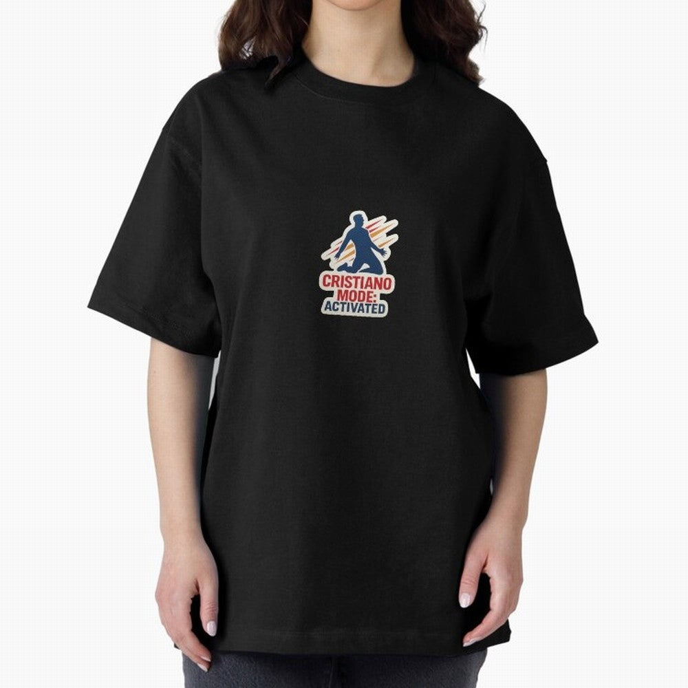 Cristiano Mode: Activated v2 Oversized T-Shirt Make Memories around Global Football Passion for FIFA World Cup 2026 Group Stage, Filled with Messi, Neymar and Mbappe, Brazil, Worldwide Fan Energy, Dramatic Goals, Stadium Lights and Championship