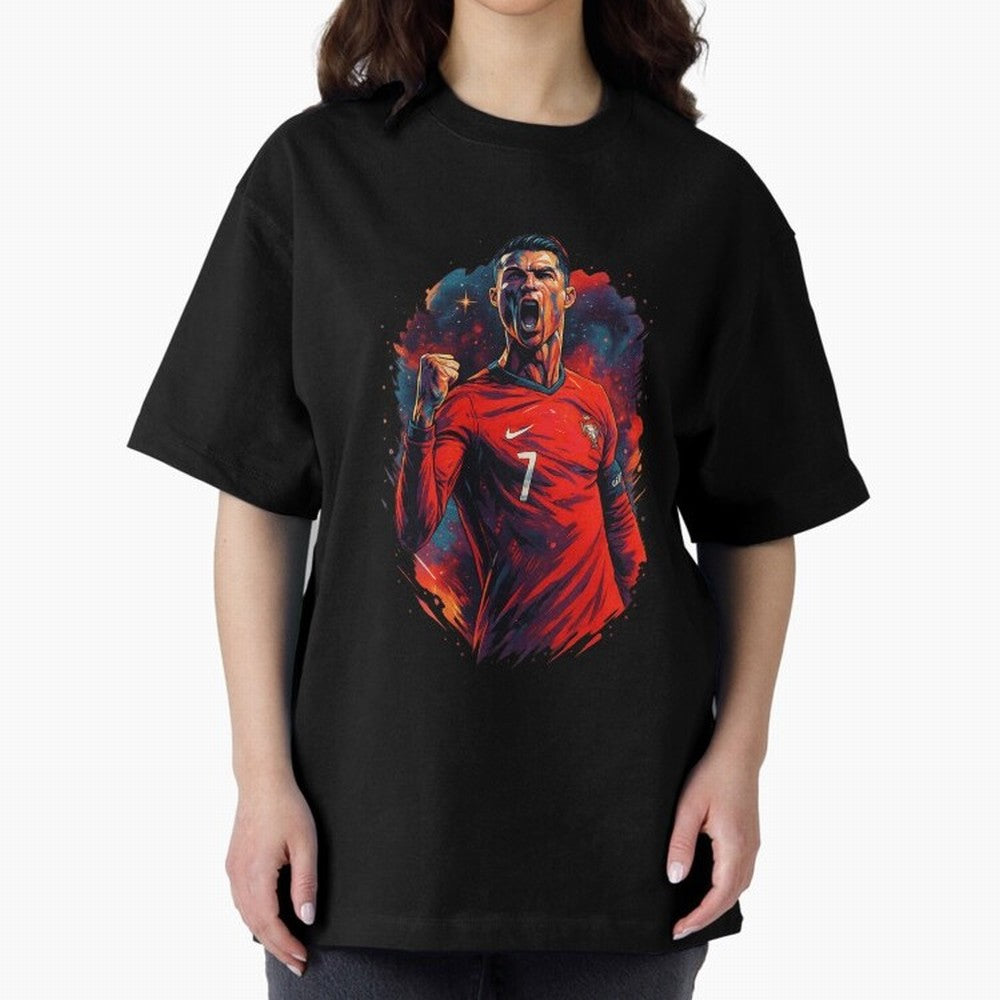 cr7 the legend Oversized T-Shirt Stand Out with Spirit from FIFA World Cup 2026 with Cristiano Ronaldo, Haaland and CR7, France Energy, Retro Football Energy, Iconic Rivalries, Trophy Chase Drama and Stadium Atmosphere; Perfect for Fans,