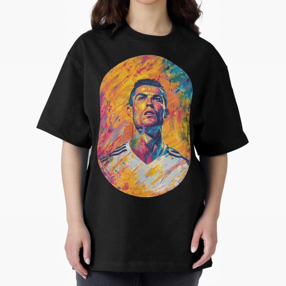 Cristiano Oversized T-Shirt Honor the Football Icons of FIFA World Cup 2026 for Fans of Messi and Portugal, Bringing Fan Favorite Moments, National Team Passion, Big Match Drama and Soccer History; Ideal for Football Dads, Football Moms, Friends,