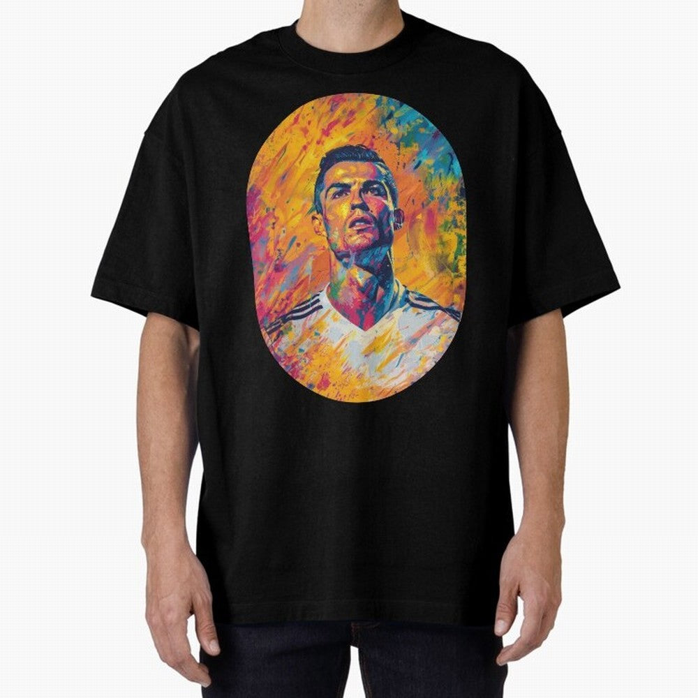 Cristiano Oversized T-Shirt Honor the Football Icons of FIFA World Cup 2026 for Fans of Messi and Portugal, Bringing Fan Favorite Moments, National Team Passion, Big Match Drama and Soccer History; Ideal for Football Dads, Football Moms, Friends,