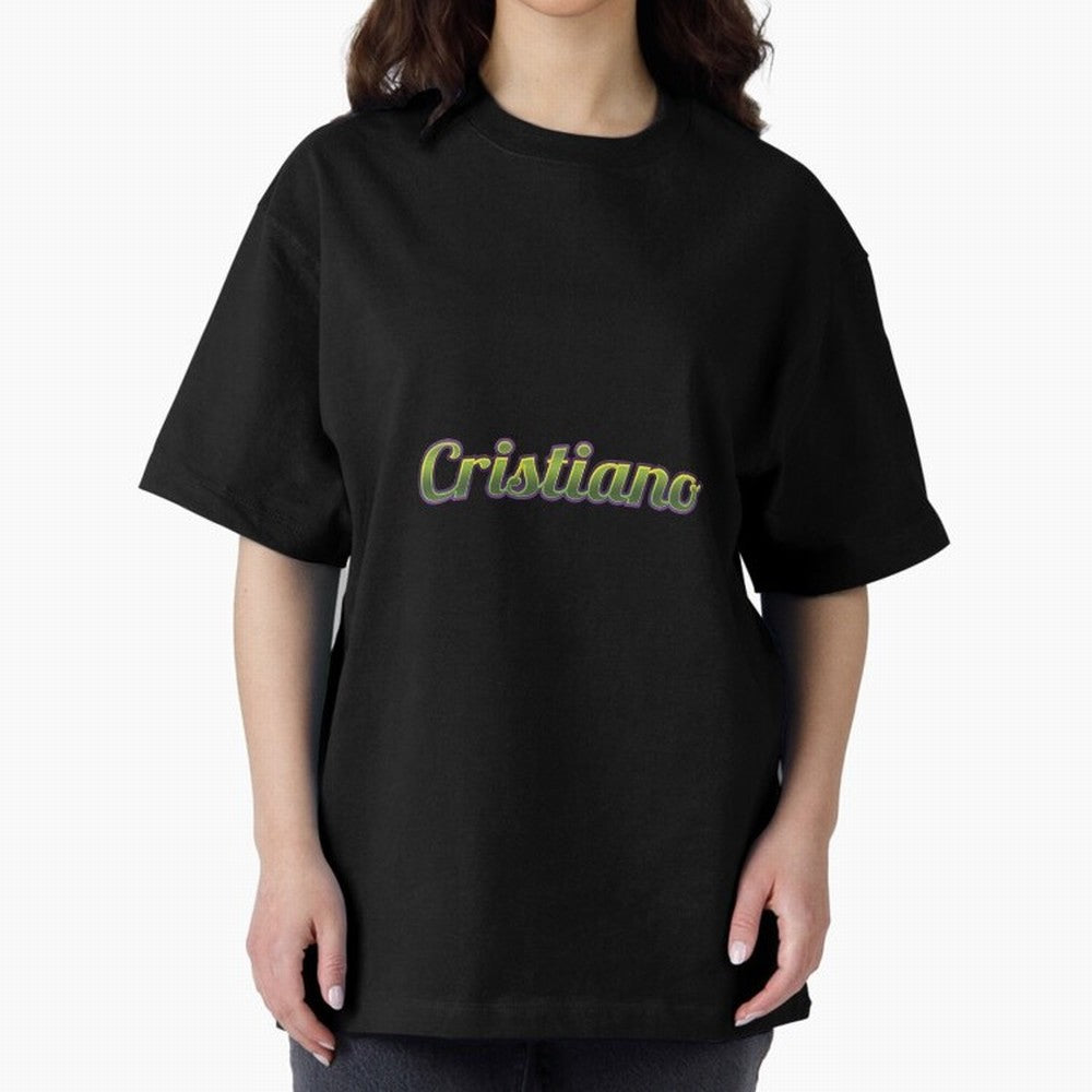 Cristiano Oversized T-Shirt Feel the Roar of FIFA World Cup 2026 for Fans of Messi, CR7 and Mbappe and Portugal, Bringing Match Day Excitement, Supporter Culture, Golden Goals and Global Football Passion; Perfect for Supporters Who Want Bold