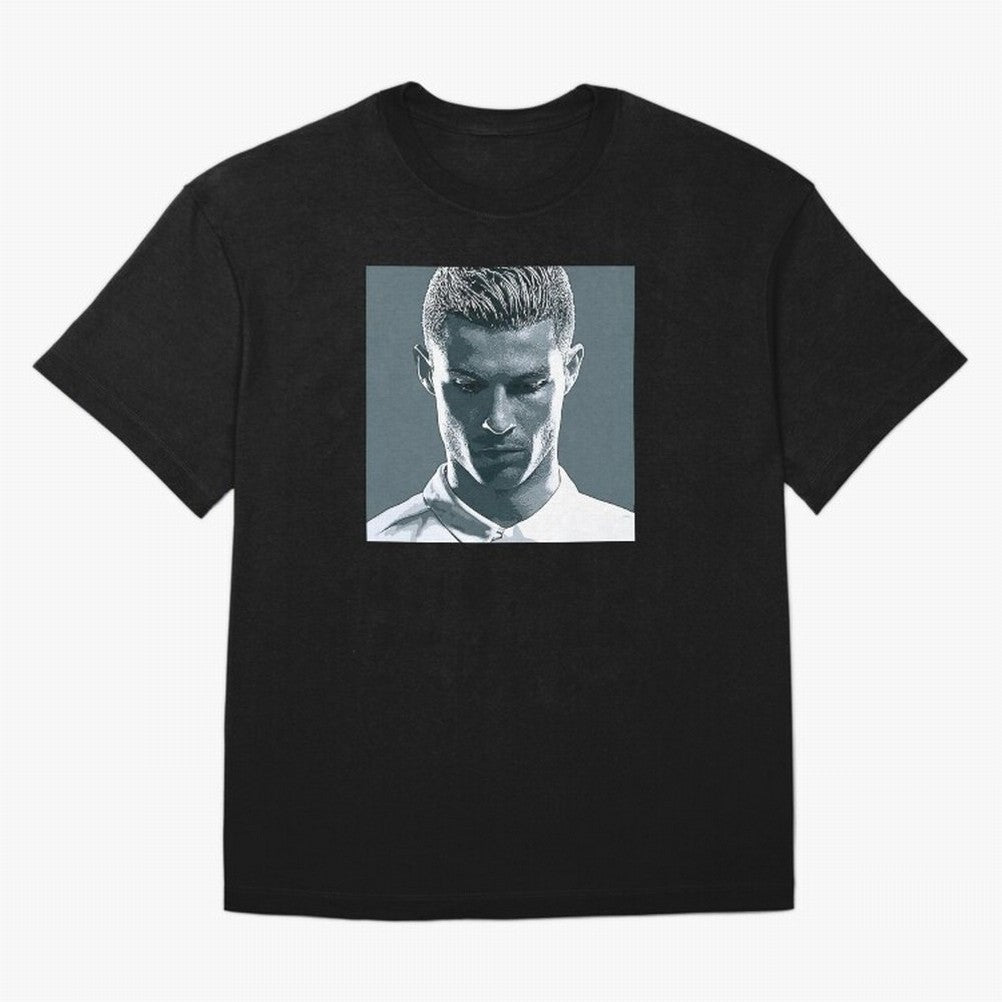Ronaldo Portrait Oversized T-Shirt Remember Match Day Hype around FIFA World Cup 2026, Mbappe and Neymar, France and Portugal, Tournament Hype, Historic Matchups, Family Viewing Parties and Global Sports Pride; Perfect for People Who Love