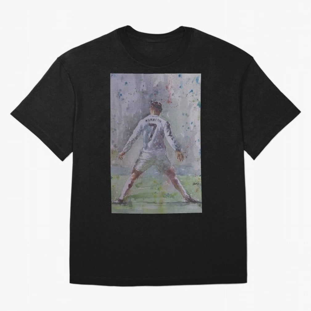 Cristiano Ronaldo - Portrait 2 Oversized T-Shirt Carry the Dream of Global Football Passion for FIFA World Cup 2026 Group Stage, with Haaland, Argentina, Championship Spirit, Famous Goals, Roaring Crowds and International Football Unity; Built for