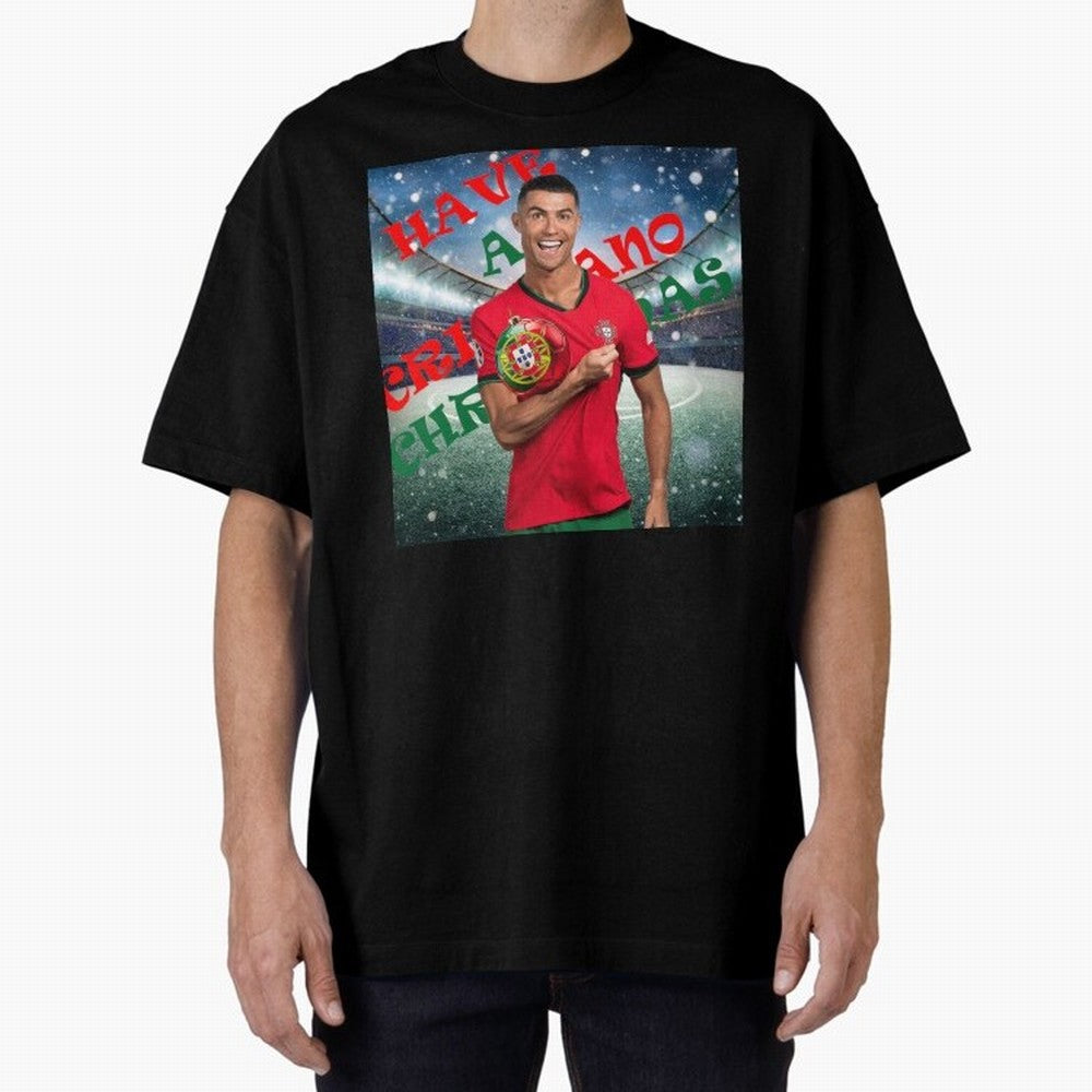 Have a Cristiano Christmas Oversized T-Shirt Join Supporters Worldwide for FIFA World Cup 2026 USA Canada Mexico Connected to Cristiano Ronaldo, Spain and Netherlands Energy, Football Festival Excitement, Trophy Ambitions, Country Rivalries and