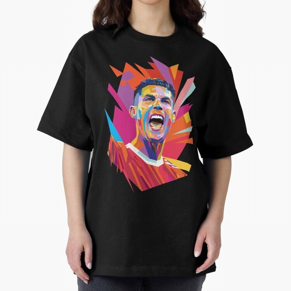 Cristiano Ronaldo Pop Art WPAP Oversized T-Shirt Feel the Roar of FIFA World Cup 2026 Built around Neymar, Haaland and Cristiano Ronaldo, Spain and Netherlands Energy, Match Day Excitement, Supporter Culture, Golden Goals and Global Football