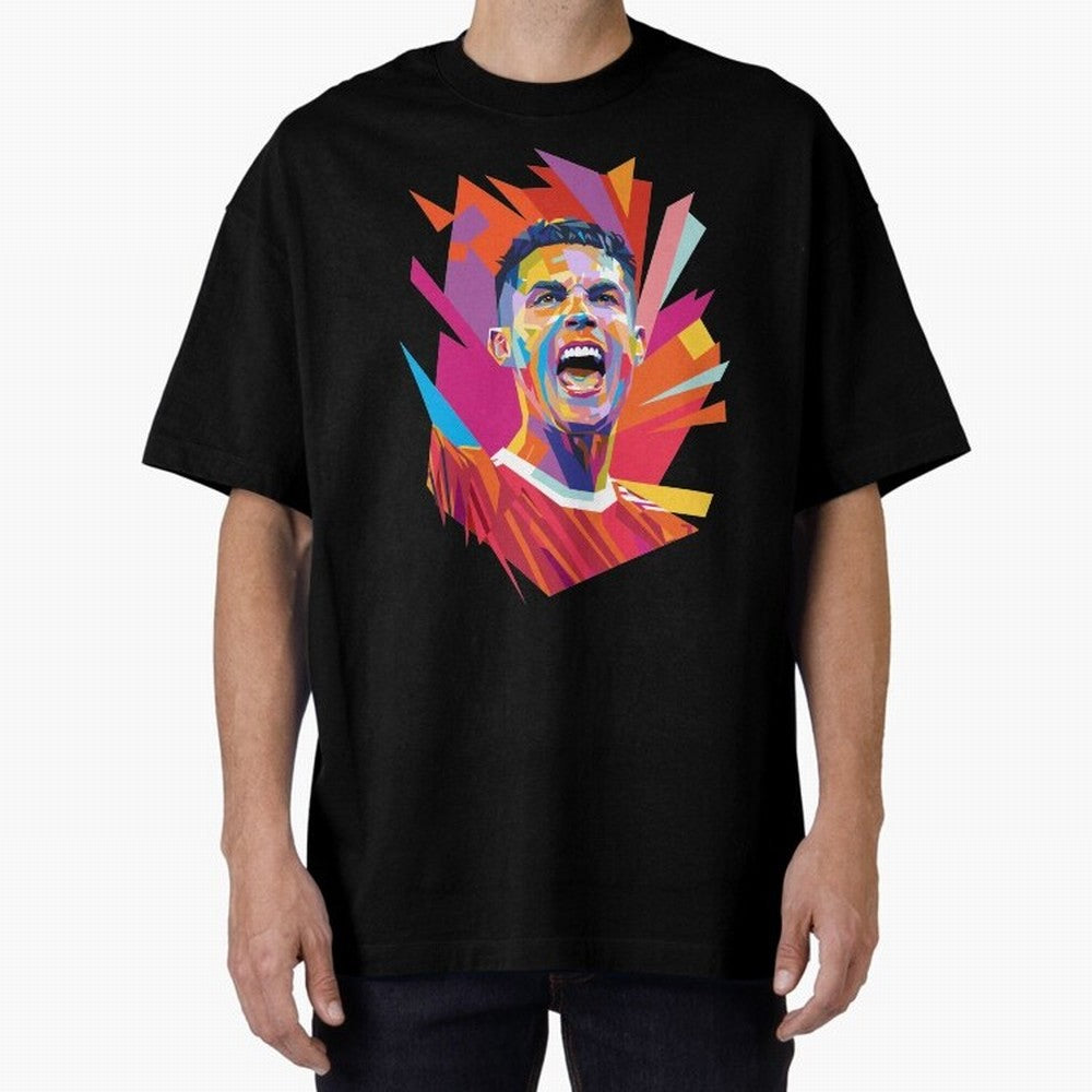 Cristiano Ronaldo Pop Art WPAP Oversized T-Shirt Feel the Roar of FIFA World Cup 2026 Built around Neymar, Haaland and Cristiano Ronaldo, Spain and Netherlands Energy, Match Day Excitement, Supporter Culture, Golden Goals and Global Football