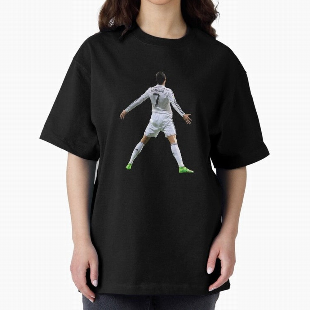 Ronaldo Real Madrid SUI Celebration Oversized T-Shirt Fuel the Hype around FIFA World Cup 2026 Spirit, Connected to Brazil, CR7 and Messi, Championship Spirit, Famous Goals, Roaring Crowds and International Football Unity; Perfect for People Who