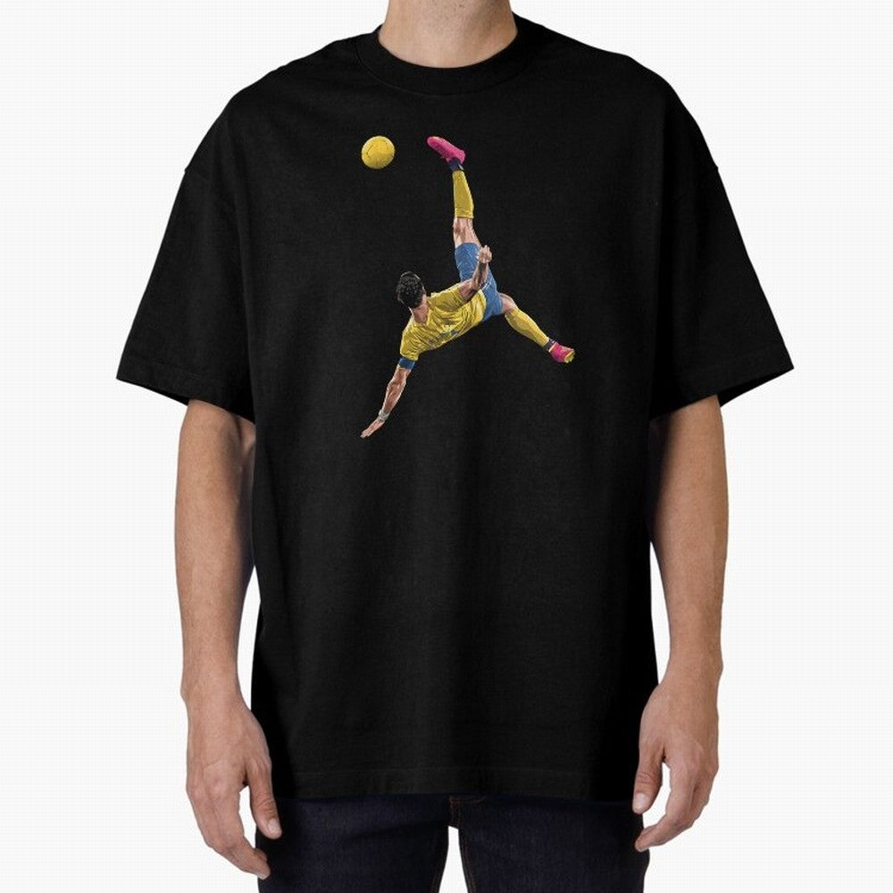 overheadkick bycyle shoot Oversized T-Shirt Follow FIFA World Cup 2026 Group Stage Spirit, Driven by Argentina, France and Brazil, Mbappe and Neymar, Champion Mindset, Group Stage Buzz, Knockout Tension and Passionate Fan Culture; Created for Match