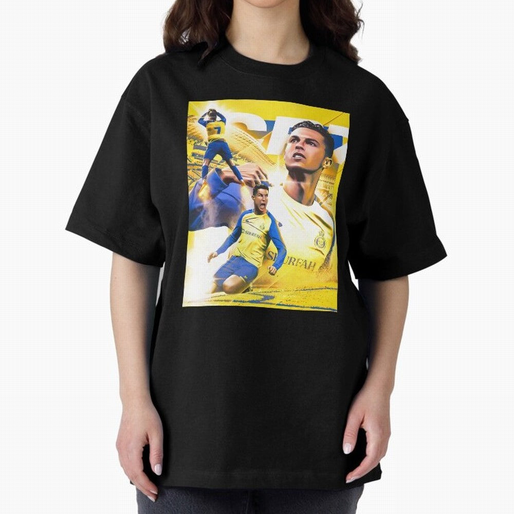 legend footballer yellow Oversized T-Shirt Show Your Stadium Side during Global Football Passion for FIFA World Cup 2026 USA Canada Mexico, Centered on Mbappe, England, Champion Mindset, Group Stage Buzz, Knockout Tension and Passionate Fan