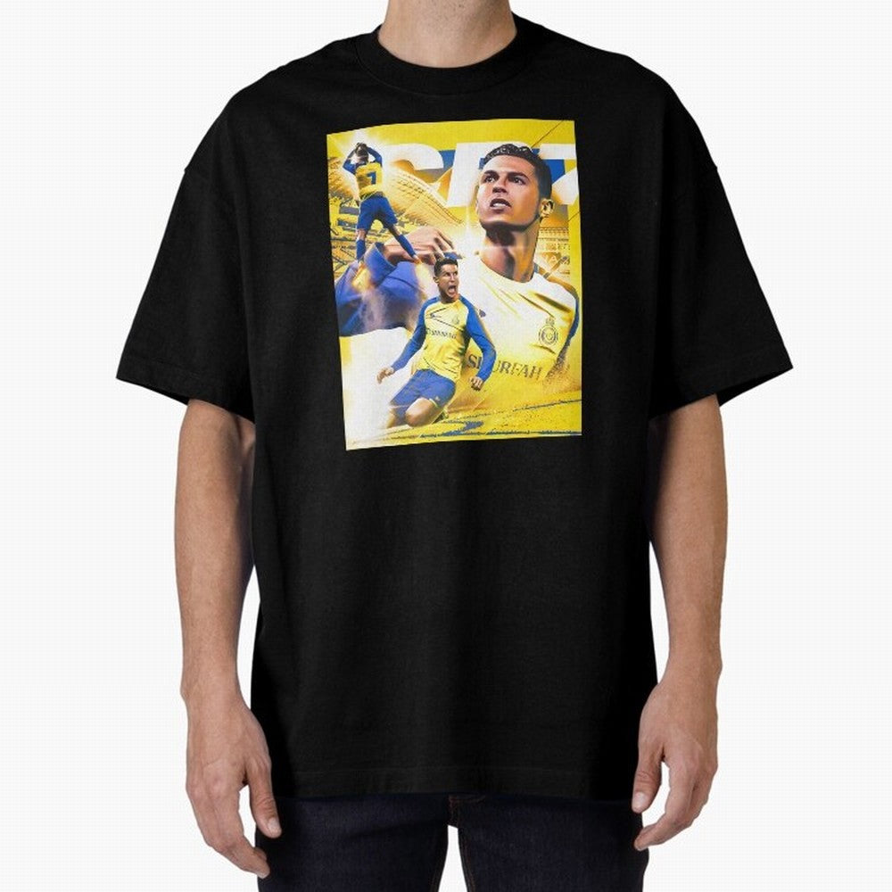 legend footballer yellow Oversized T-Shirt Show Your Stadium Side during Global Football Passion for FIFA World Cup 2026 USA Canada Mexico, Centered on Mbappe, England, Champion Mindset, Group Stage Buzz, Knockout Tension and Passionate Fan