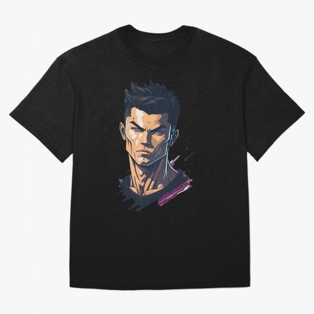Cristiano Ronaldo Anime Style Oversized T-Shirt Bring Home Match Day Hype around FIFA World Cup 2026 USA Canada Mexico, Messi, Neymar and Mbappe, England, France and Netherlands, Sports Nostalgia, International Competition, Famous Players and
