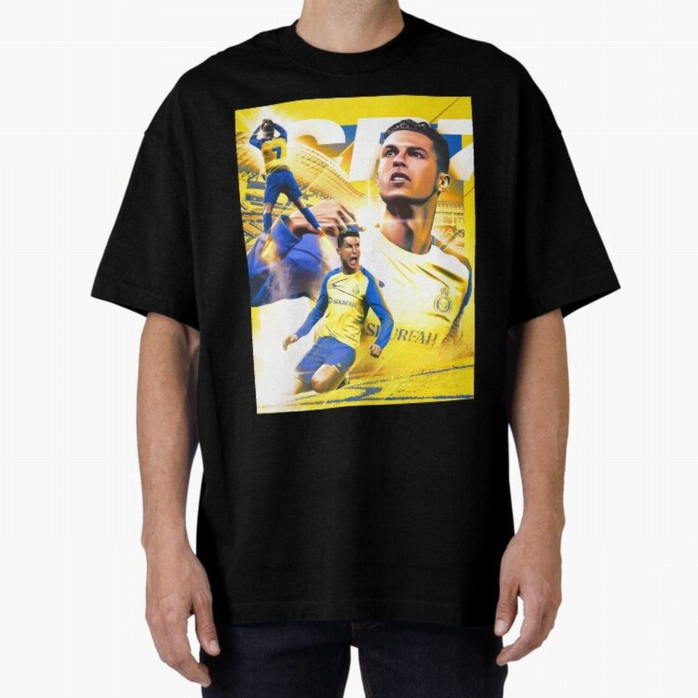 Cr7 Al Nassr Oversized T-Shirt Share the Excitement of the FIFA World Cup 2026 Group Stage Journey through CR7 Highlights, England Pride, Football History, Final Match Energy, Crowd Noise and Once in a Lifetime Moments; Perfect for Supporters Who