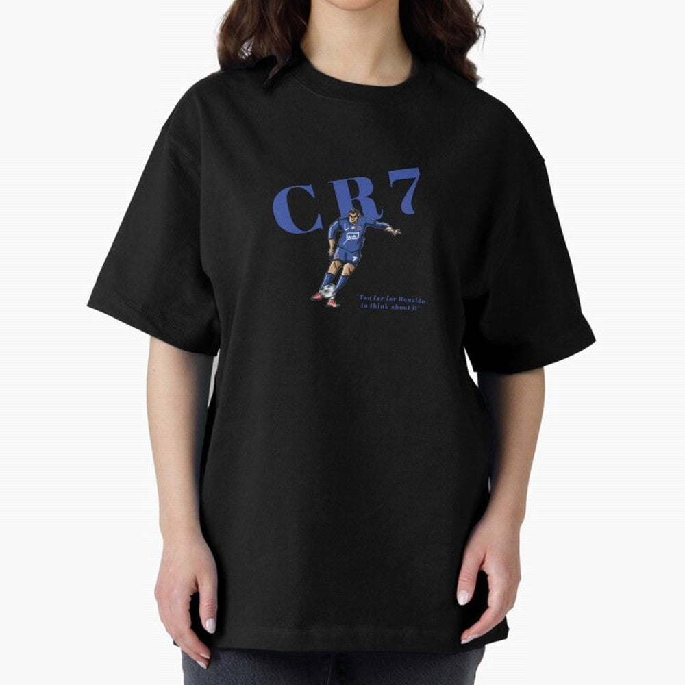 CR7. Oversized T-Shirt Live for the Drama of FIFA World Cup 2026 Group Stage Capturing CR7, Argentina Energy, Football Festival Excitement, Trophy Ambitions, Country Rivalries and Star Player Buzz; Created for Match Day Parties, Soccer Gifts, Fan
