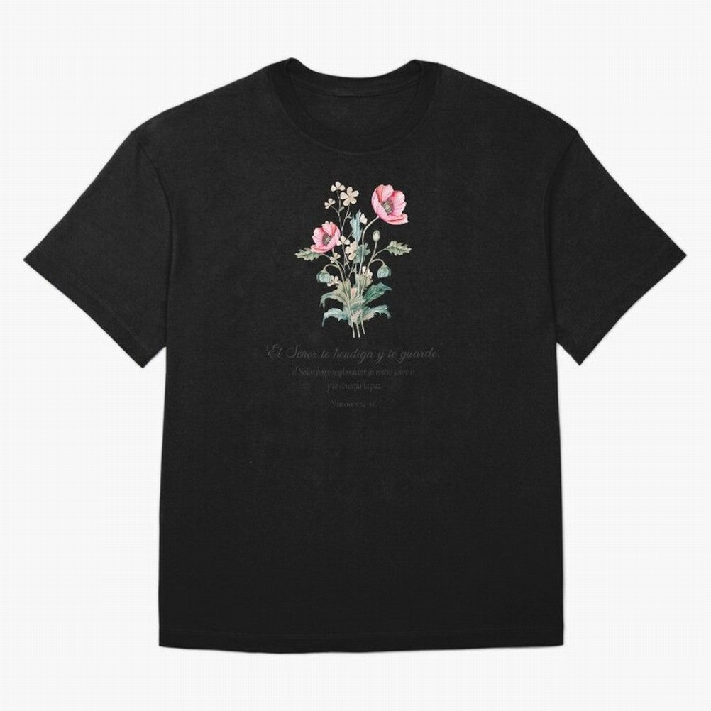 N¨²meros 6:24¨C26 ¨C El Se?or te bendiga y te guarde | Bendici¨®n B¨ªblica Floral | Regalo Cristiano Oversized T-Shirt Celebrate the Stars of FIFA World Cup 2026 USA Canada Mexico for Fans of Messi and Germany, Bringing Football Festival