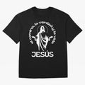 JES¨²S - el camino, la verdad y la vida Oversized T-Shirt Fuel Global Football Passion for FIFA World Cup 2026 USA Canada Mexico, Centered on Messi and Cristiano Ronaldo, Portugal, Championship Spirit, Famous Goals, Roaring Crowds and International