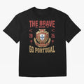 Portugal Soccer 2026 The Brave Nation Vintage Football Fan Design Oversized T-Shirt Live for the Drama of Match Day Hype around FIFA World Cup 2026, Haaland and Mbappe, Netherlands, Game Day Rituals, Football Legends, Country Pride and the Road to