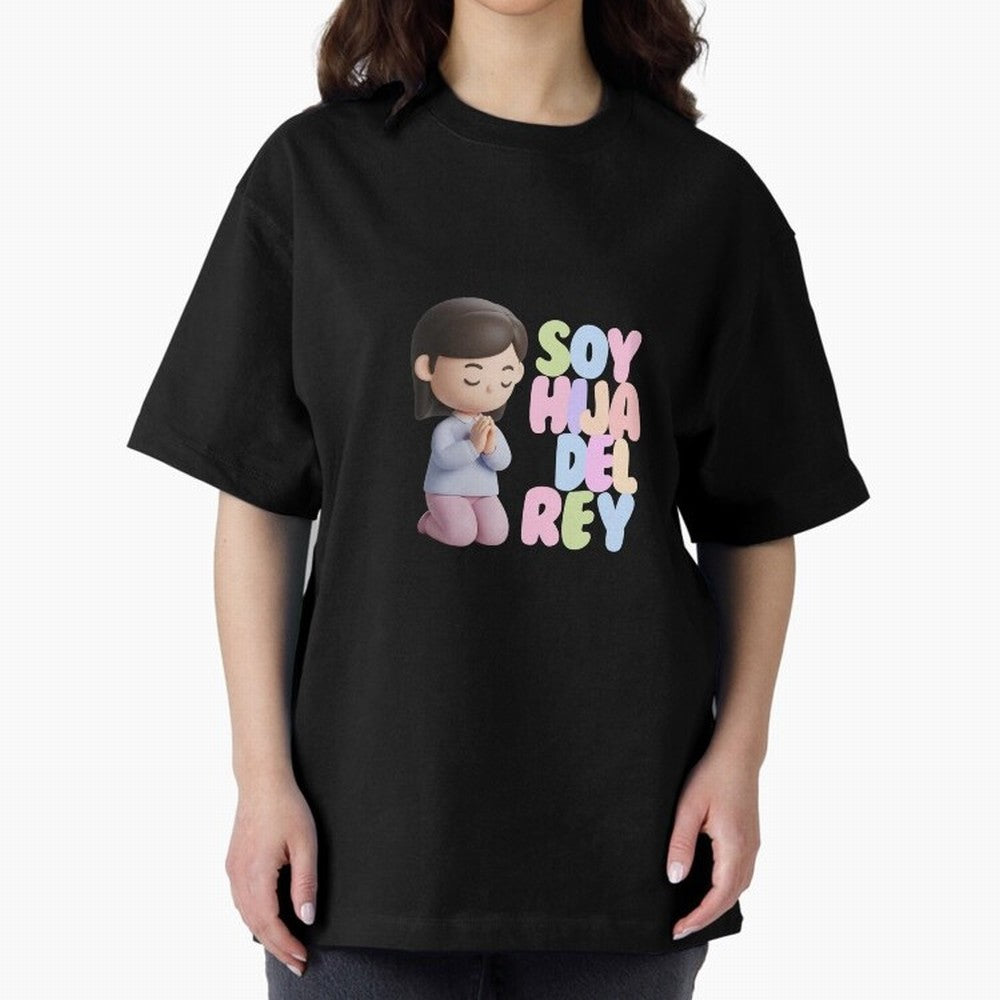Soy Hija del Rey | Dise?o Cristiano Dulce en Colores Pastel Oversized T-Shirt Bring Global Tournament Vibes to FIFA World Cup 2026 for Fans of Messi and England, Bringing Goal Celebration Energy, Supporter Heritage, Football Icons and Worldwide