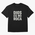 DIOS ES MI ROCA - White Stone Typography - Christian Oversized T-Shirt Celebrate the Stars of Match Day Hype around FIFA World Cup 2026 Group Stage, Mbappe and Neymar, Netherlands, Worldwide Fan Energy, Dramatic Goals, Stadium Lights and