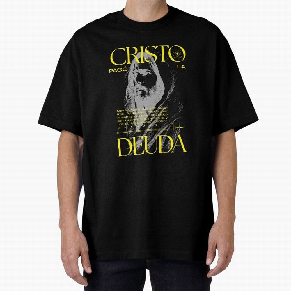 Cristo Pag¨® la Deuda - Isa¨ªas 53:5 Streetwear Style Oversized T-Shirt Bring Champion Energy into FIFA World Cup 2026 Group Stage Connected to Mbappe and Neymar, Portugal, Spain and Germany Energy, Supporter Pride, Iconic Celebrations, Legendary