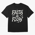FAITH & FLOW - Liquid Chrome Typography - Urban Christian Oversized T-Shirt Showcase the FIFA World Cup 2026 Group Stage Journey through Mbappe and Neymar Highlights, England Pride, Game Day Rituals, Football Legends, Country Pride and the Road to