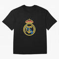 Real Madrid C.F. crest with Cristiano Ronaldo's autograph Oversized T-Shirt Bring a Champion Mindset to Global Football Passion for FIFA World Cup 2026, Featuring Messi, Neymar and Mbappe, Spain, Worldwide Fan Energy, Dramatic Goals, Stadium Lights