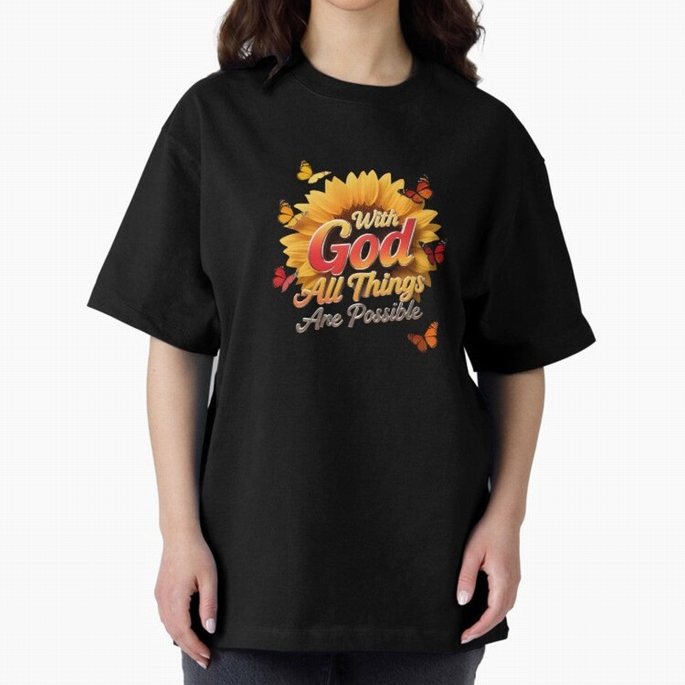 With God all things Are possible T shirt Oversized T-Shirt Make Your Look Match FIFA World Cup 2026 Filled with Messi, Neymar and Mbappe, England, France and Netherlands Energy, Stadium Chants, National Pride, Trophy Dreams and Unforgettable
