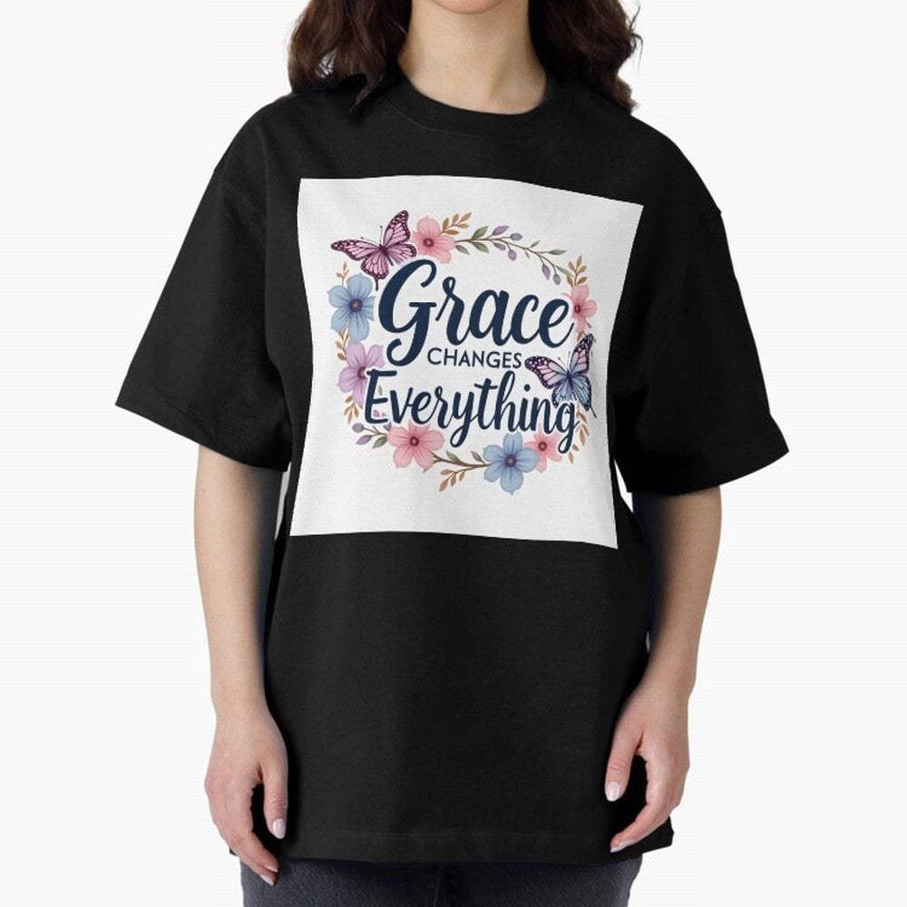 Grace Changes Everything T Shirt Oversized T-Shirt Elevate Global Football Passion for FIFA World Cup 2026 USA Canada Mexico, Centered on Haaland, France and Portugal, Vintage Soccer Flavor, Modern Football Stars, National Flags and Final Night