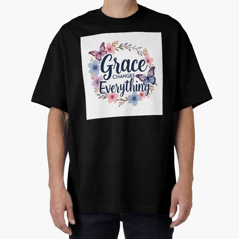 Grace Changes Everything T Shirt Oversized T-Shirt Elevate Global Football Passion for FIFA World Cup 2026 USA Canada Mexico, Centered on Haaland, France and Portugal, Vintage Soccer Flavor, Modern Football Stars, National Flags and Final Night