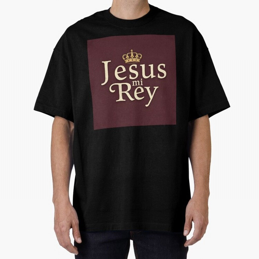 Jesus Mi Rey T Shirt Oversized T-Shirt Show Championship Spirit for Global Football Passion for FIFA World Cup 2026 Group Stage, Celebrating Cristiano Ronaldo, Haaland and CR7, Spain and Netherlands, Soccer Culture, Superstar Moments, National Team