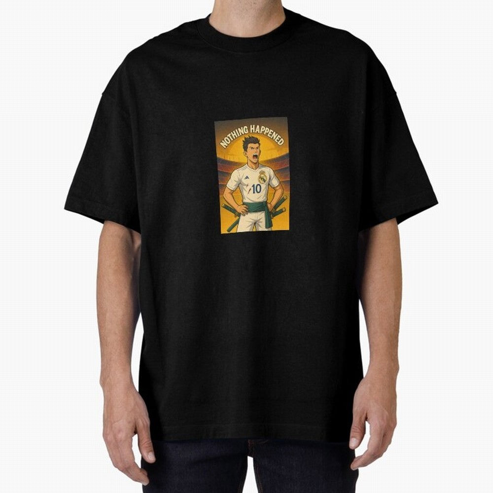 Cristiano Zoro Nothing Happened Oversized T-Shirt Build the FIFA World Cup 2026 Group Stage Journey through Cristiano Ronaldo Highlights, France and Portugal Pride, Football Passion, Legendary Performances, Festival Vibes and Supporter Community;